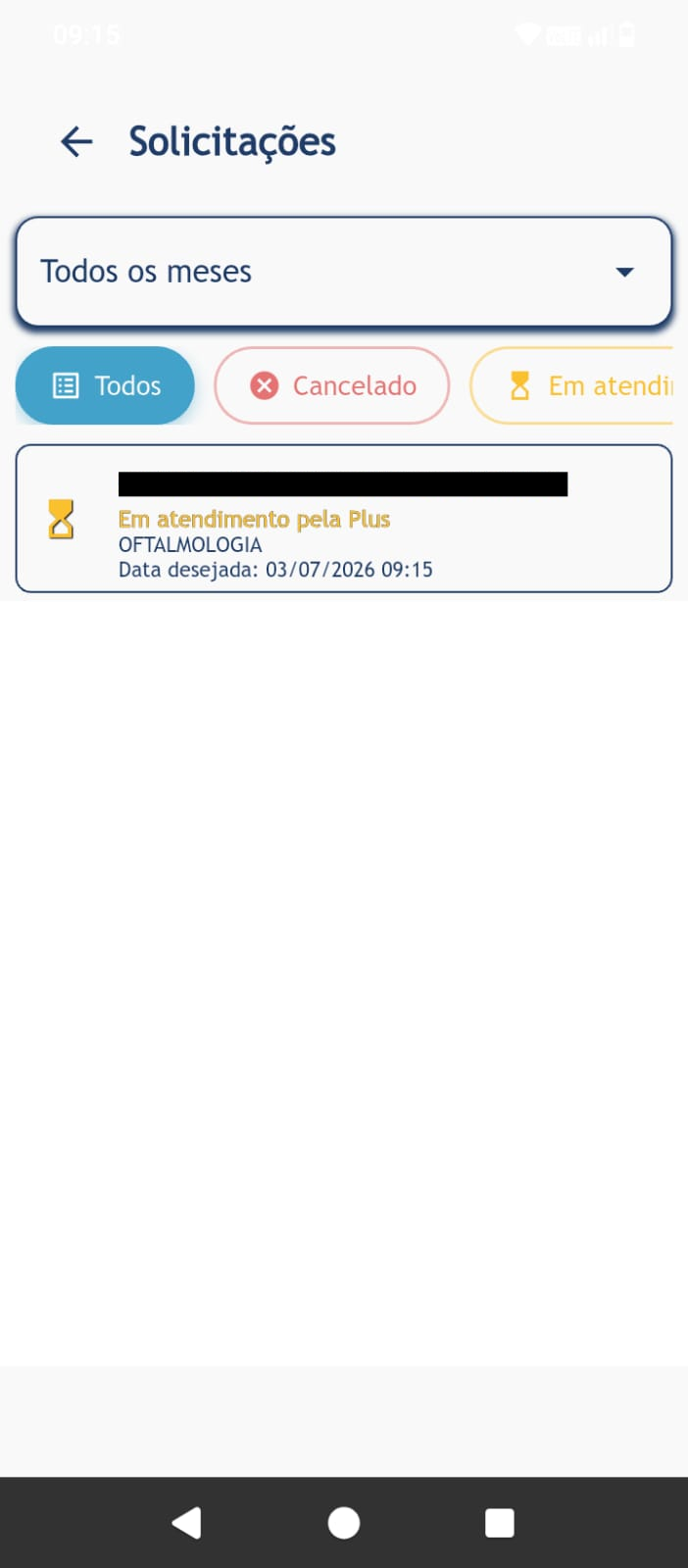 Lista de  Agendamento Registadados